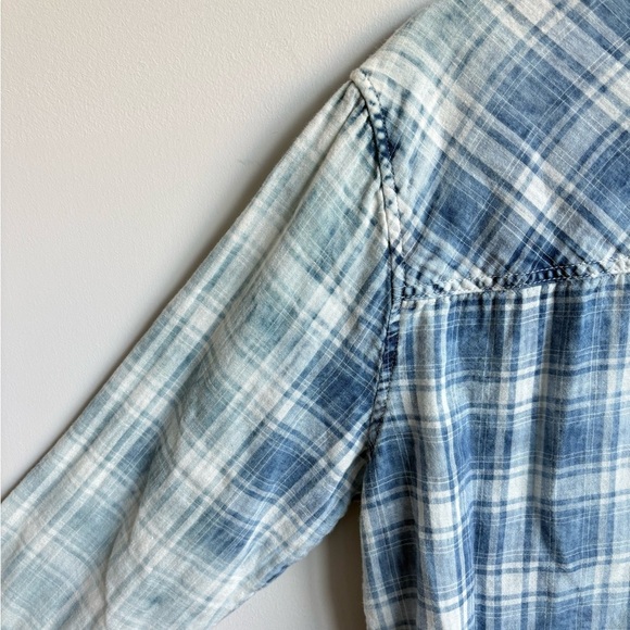 Dylan Plaid Button Up Long Sleeve Shirt Small NWT - Picture 5 of 8